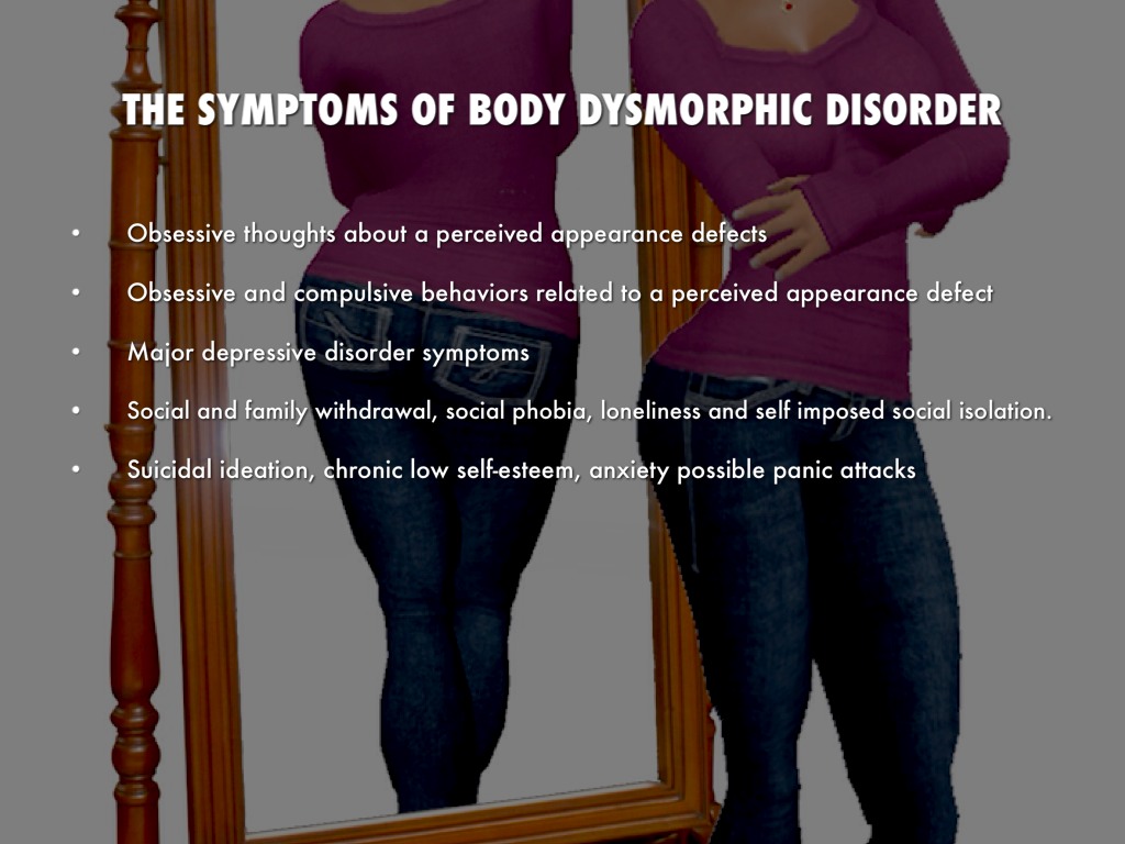 symptoms - body dysmorphic disorder